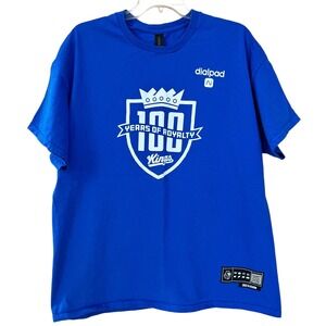 Sacramento Kings NBA TShirt Adult XL Blue 100 Years Of Royalty Basketball Fan